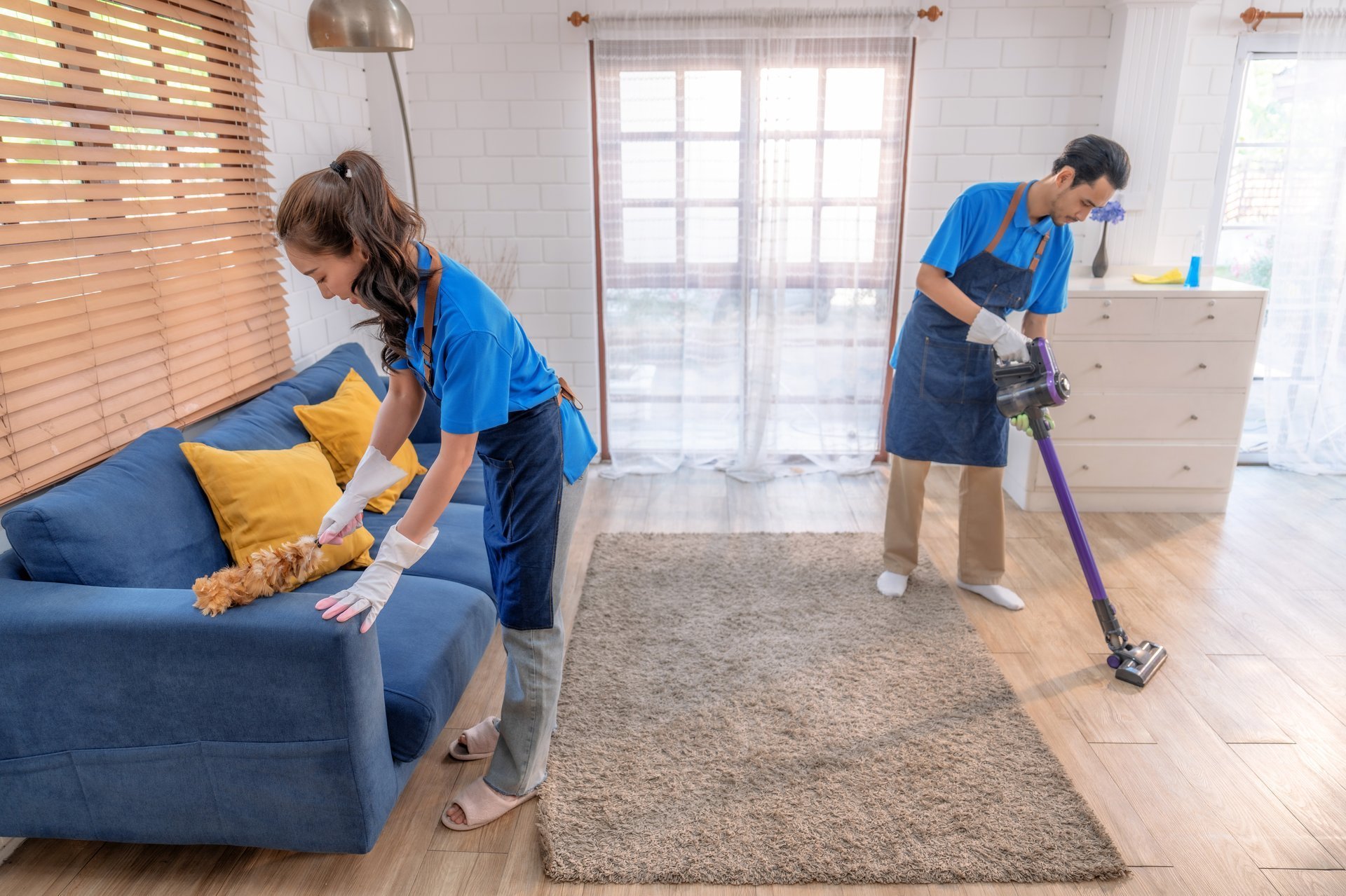 Professional apartment turnover cleaning crew preparing vacant unit in Denver Colorado