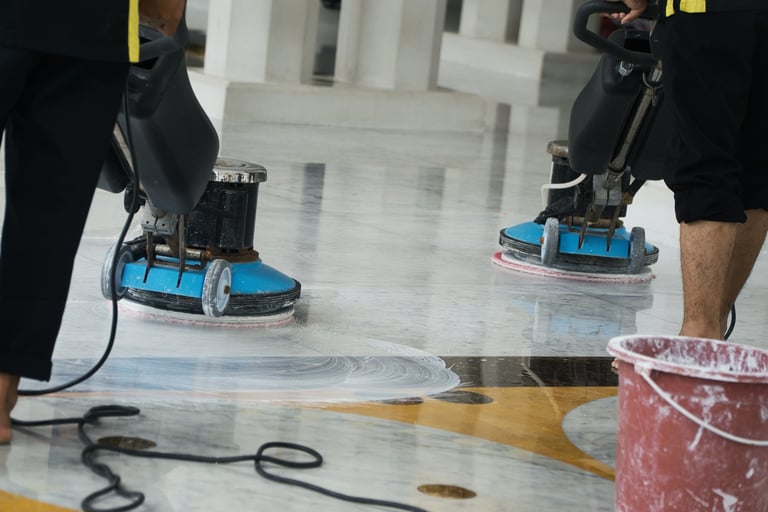 Floor buffing professionals